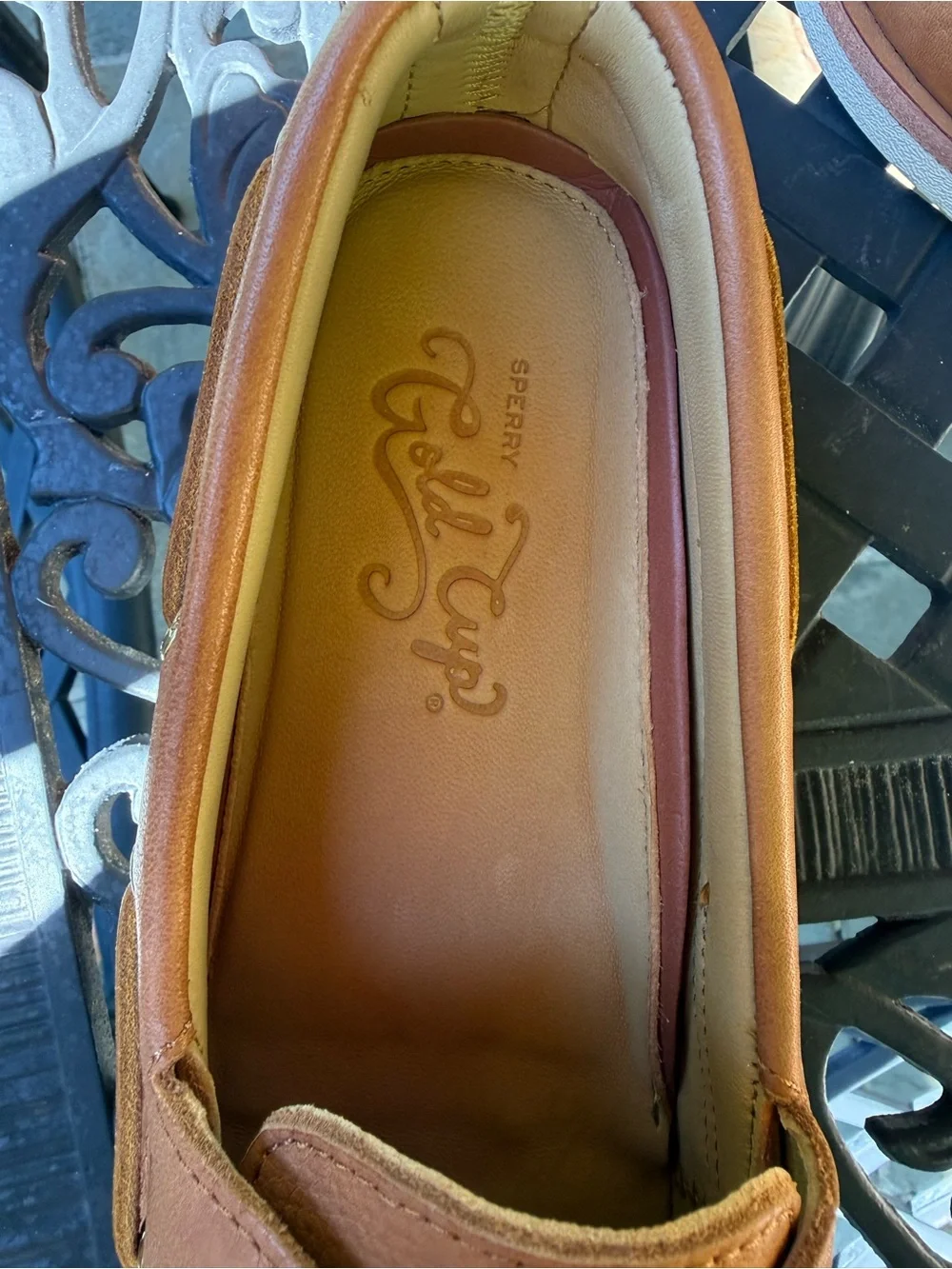 Sperry Gold Cup Men's Medium Beige Leather Boat Shoe. NWT. Original Box